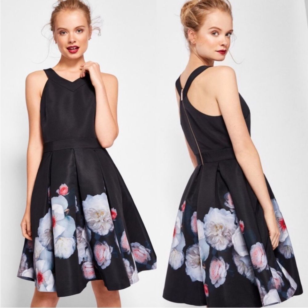 NWT Ted Baker Jelina Chelsea Floral Fit & Flare Dress‎ Ted Size 0 | US Size 2